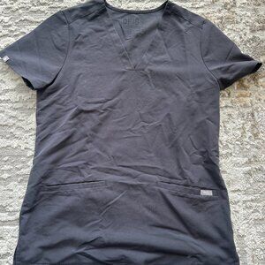 FIGS Charcoal **XS** Casma - Three-Pocket Scrub Top